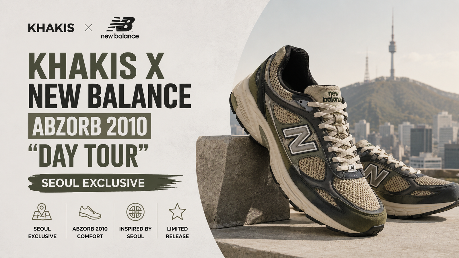 Khakis x New Balance ABZORB 2010 Day Tour Seoul Exclusive Reimagines the Premium Runner