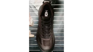 HOKA Speedgoat 2 and Mafate Speed 2 Stealth Tech Walnut Cast Iron sneaker profile view.