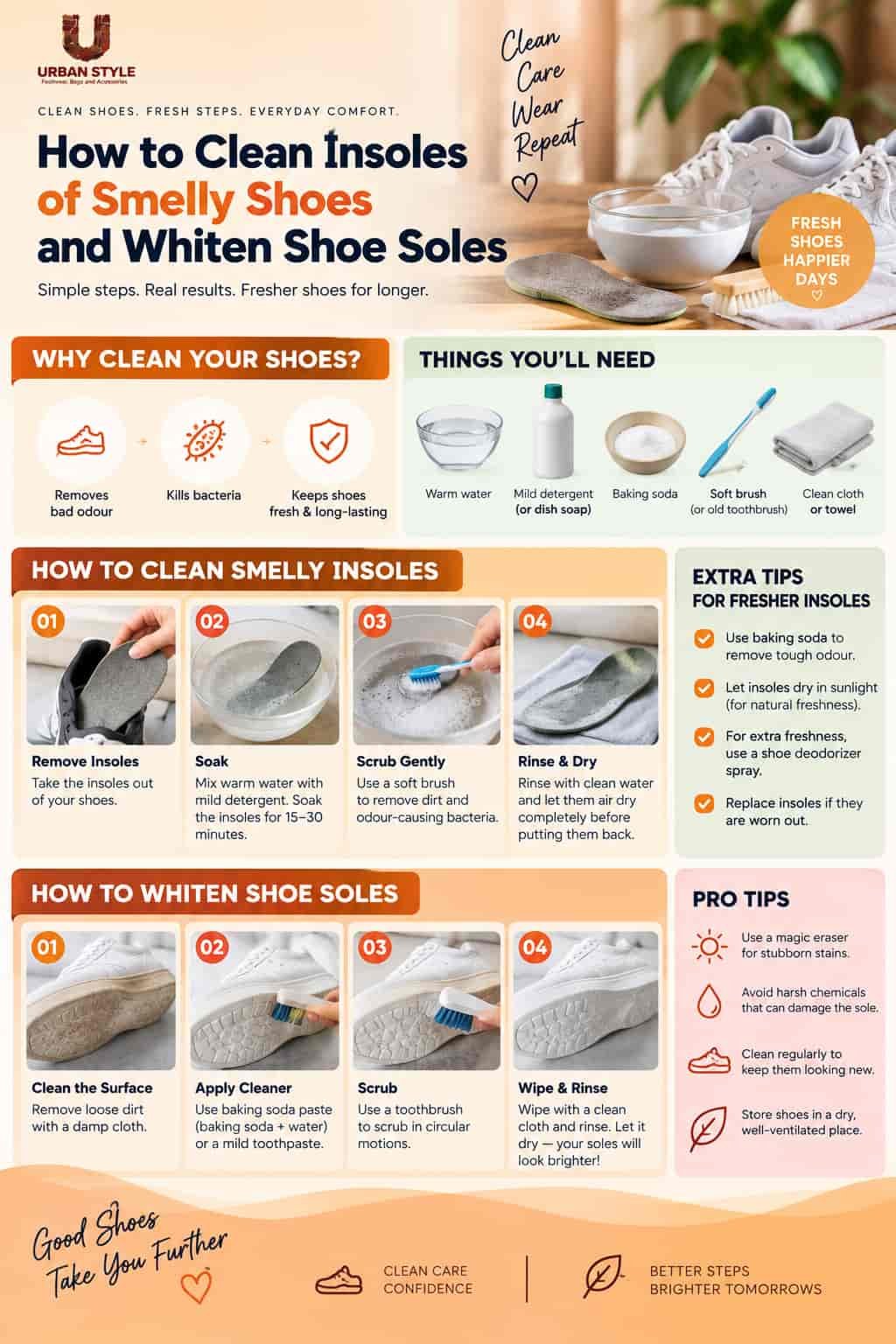 How to Clean Shoe Insoles of Smelly Shoes