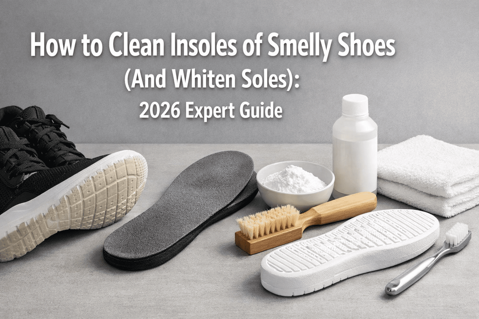 How to Clean Insoles of Smelly Shoes (And Whiten Soles): 2026 Expert Guide 5 Expert cleaning a removable foam insole with a soft brush and soapy water to remove odors.