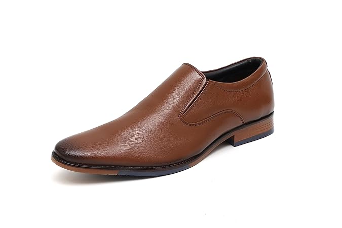 Best Formal Shoes in India 2026 (Office & Wedding Guide) – Top 10 Tested Picks 8 ARAMISH Tan Genuine Leather Formal Slip-on Shoes – Office Shoes India