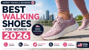 Best Walking Shoes for Women 2026: Expert Tested & Reviewed (USA Guide) 15 woman wearing pink walking shoes outdoor best walking shoes for women expert tested
