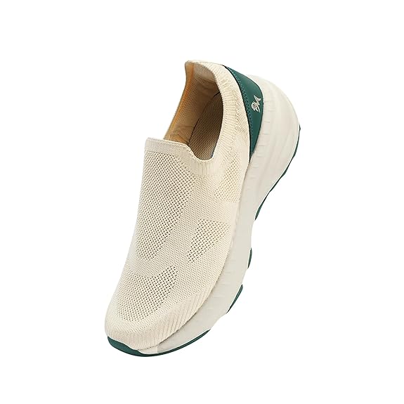 Neeman’s Begin Walk unisex slip‑on walking shoes with breathable knit upper, CloudSurge insole, and targeted rubber grip pads. Eco‑friendly everyday shoe for dry Indian weather.