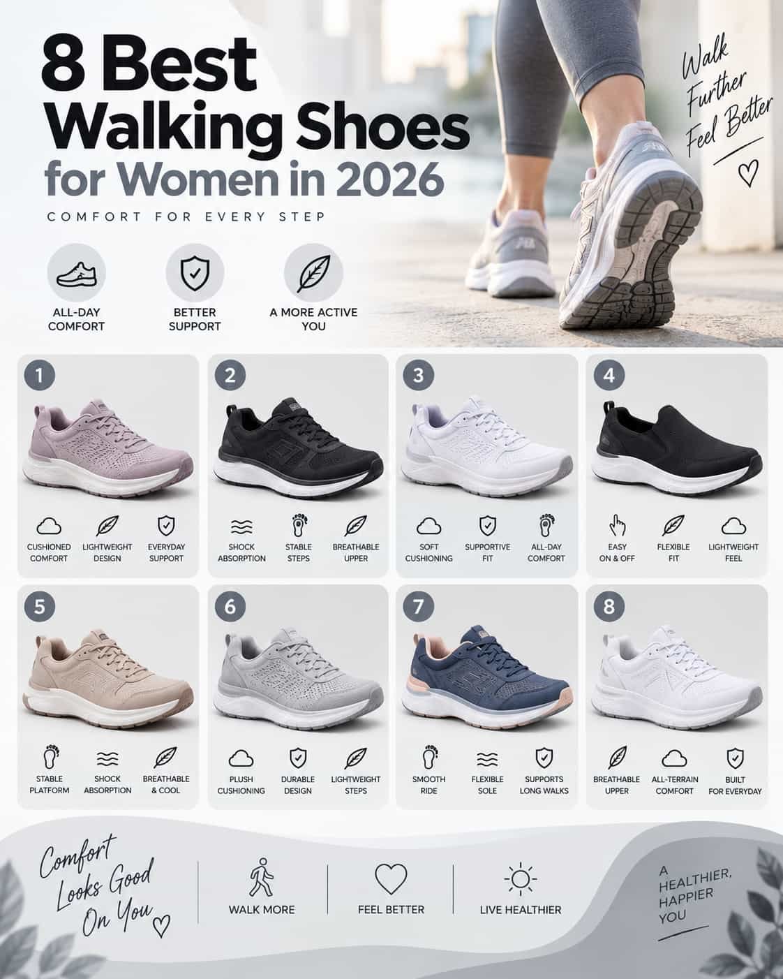 Product Reviews Best Walking Shoes for Women 2026