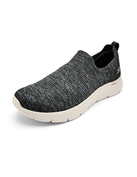 Skechers Go Walk Flex men’s walking shoes with Air‑Cooled Goga Mat insole and Ultra Go cushioning. Lightweight slip‑on perfect for dry road walks and treadmill use in India.