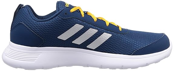 Adidas Drogo M lightweight mesh running shoes in blue and silver, the best budget running shoe for walking and light jogging.