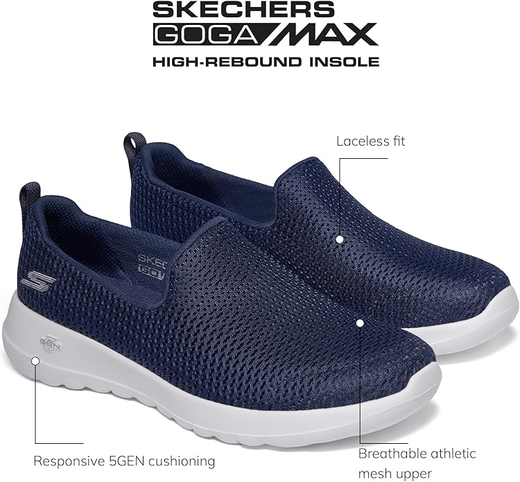 best-walking-shoes-women Skechers Go Walk Joy slip-on sneaker for women with 5GEN cushioning and Goga Max insole — best value walking shoe women over 50
