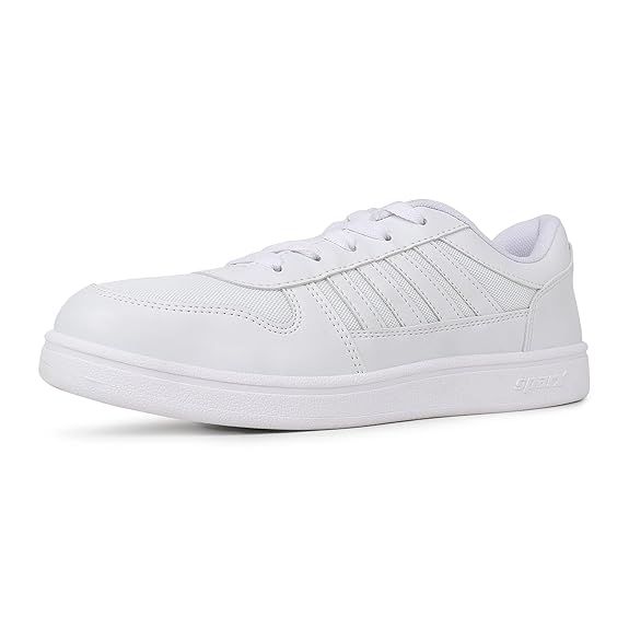 SPARX white sneakers men India - cheapest branded casual shoes under 700 rupees, lightweight mesh white sneakers for occasional wear and backup pair, affordable men's footwear