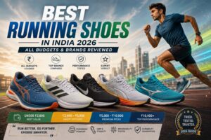 9 Best Running Shoes India 2026 – Top Picks for Every Budget 1 A modern and energetic featured image showcasing the best running shoes in India 2026, featuring top brands, multiple budget ranges, and performance-focused visuals with a dynamic runner and premium sporty design.