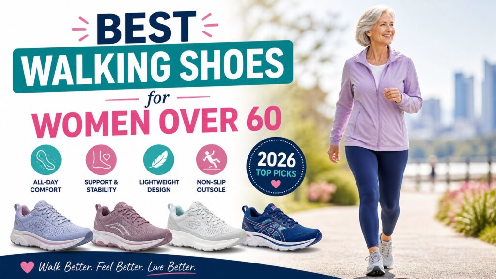 Podiatrist-backed picks for the best walking shoes for women over 60. Expert reviews on arch support, cushioning & comfort for senior women. Updated 2026