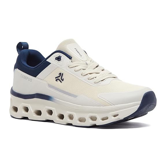 5 Best Running Shoes Under ₹3000 in India 2026 (Tested on Indian Roads) 5 Campus Trasko running shoes white navy colour men wide toe box India price 1834