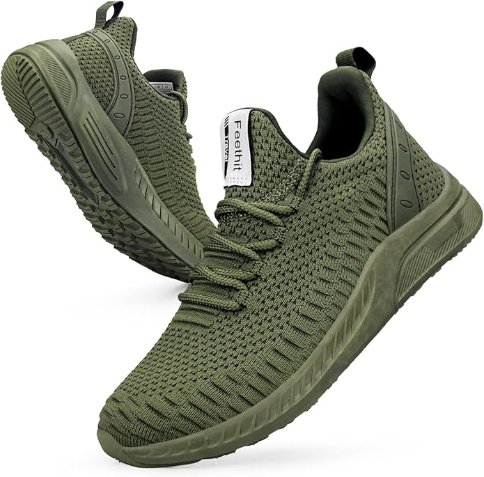 Feethit Women's Lightweight Breathable Mesh Walking Shoes with non-slip rubber outsole, ideal for nurses and daily wear