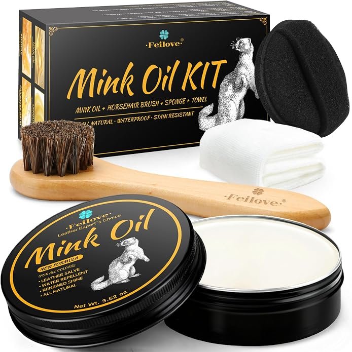 Feilove 4-in-1 Mink Oil Leather Conditioner