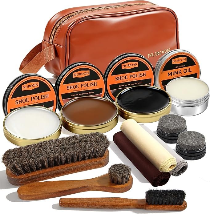 Nuroon 13-Piece Leather Shoe Care Kit