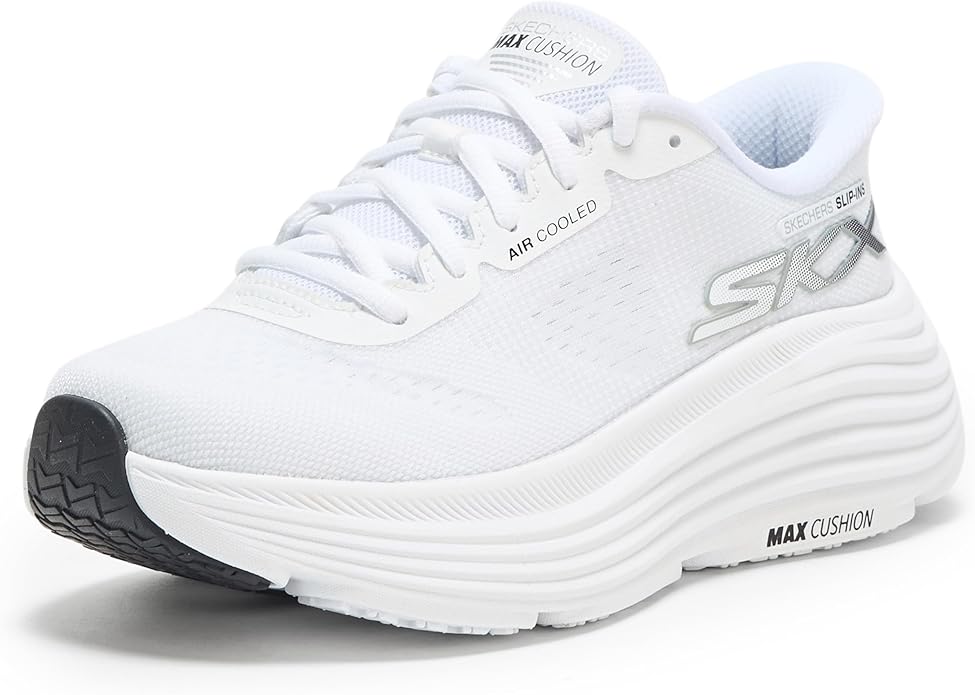 Skechers Women's Max Cushioning Endeavour Hands-Free Slip-In with Air-Cooled Goga Mat and Natural Rocker Technology. Best Walking Shoes for Women Over 60 
