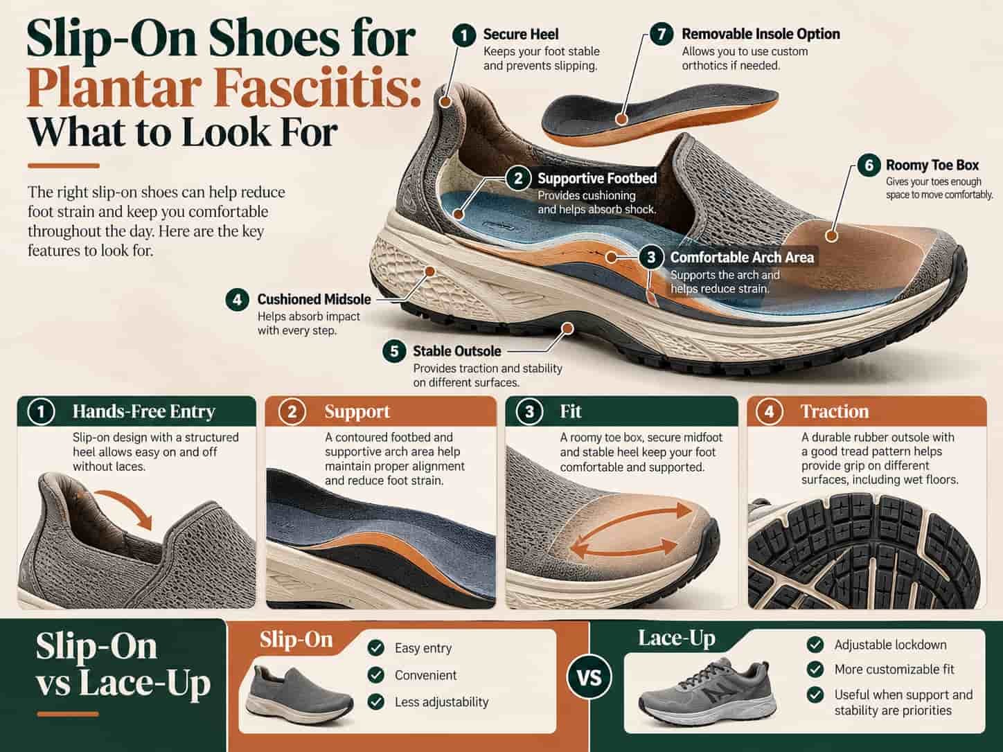 Slip-On Shoes for Plantar Fasciitis