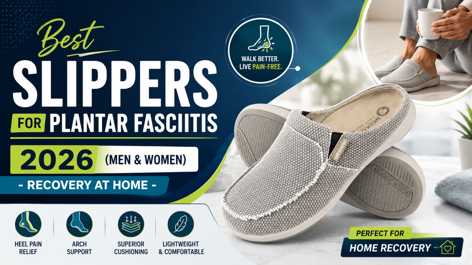 Best Slippers for Plantar Fasciitis 2026 (Men & Women) - Recovery at Home
