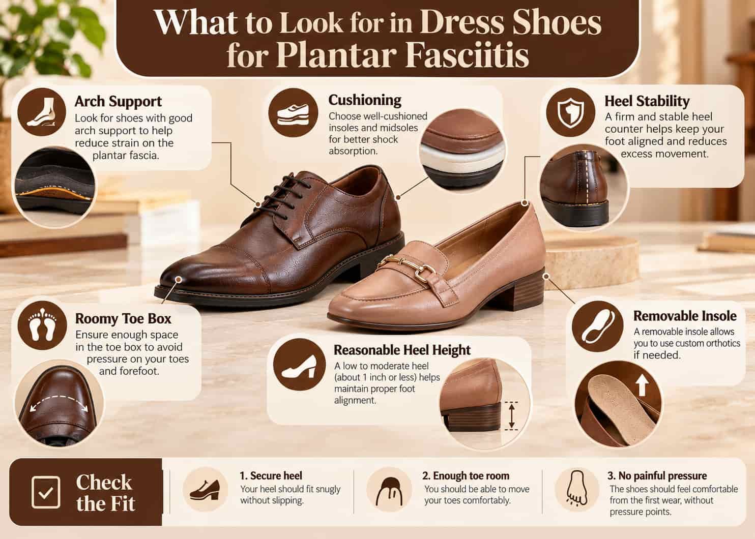 Dress shoes for plantar fasciitis comparison for men and women