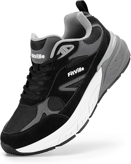 Best Sneakers for Plantar Fasciitis 2026 – Top Comfortable Shoes for Heel Pain 6 FitVille Rebound NEO V1 Wide Walking Shoes for men featuring PropelCore sole technology and wide toe box