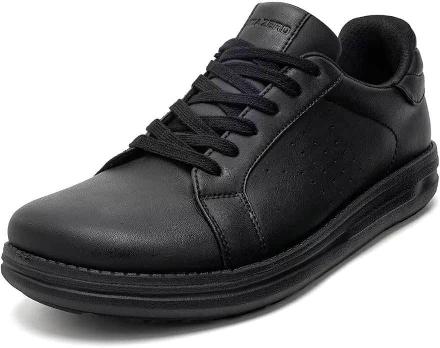 1TAZERO Men's Extra Wide Slip-On Loafers with waterproof leather and arch support for plantar fasciitis