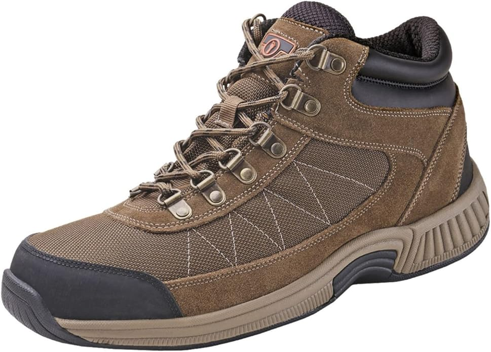 Orthofeet Men's Hunter Lightweight Hiking Boot with lug sole and orthopedic support