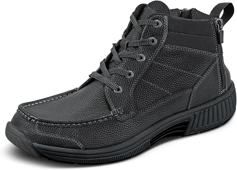 Orthofeet Men's Ryder Dual-Zip Boot – Best Men's Casual Boot