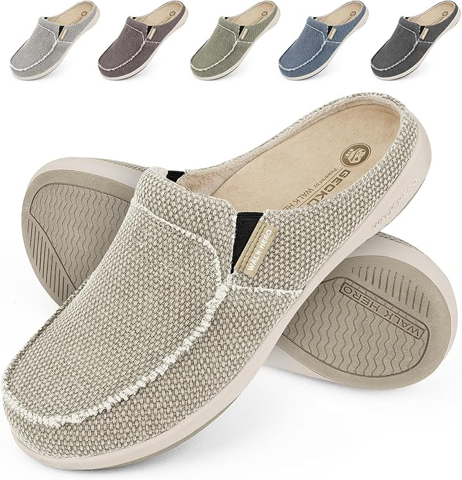 Walk-Hero Mens Slippers with Arch Support - Best Arch Support