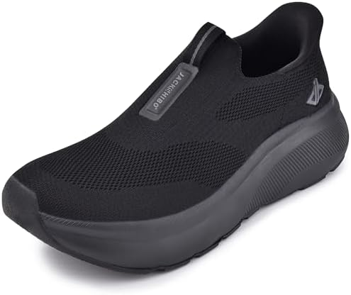 JACKSHIBO Men's Slip in Free up Hands Shoes with zero-drop sole and metatarsal pad for hands-free entry