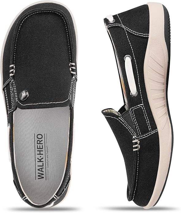 WALK·HERO Women's Slip-On Shoes – Best Casual Wide Slip-On