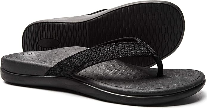 LLSOARSS orthotic flip flop for women with plantar fasciitis arch support and medium-density EVA midsole