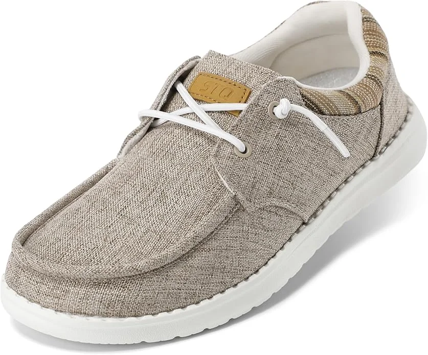 STQ women's lace-up loafers with arch support for plantar fasciitis