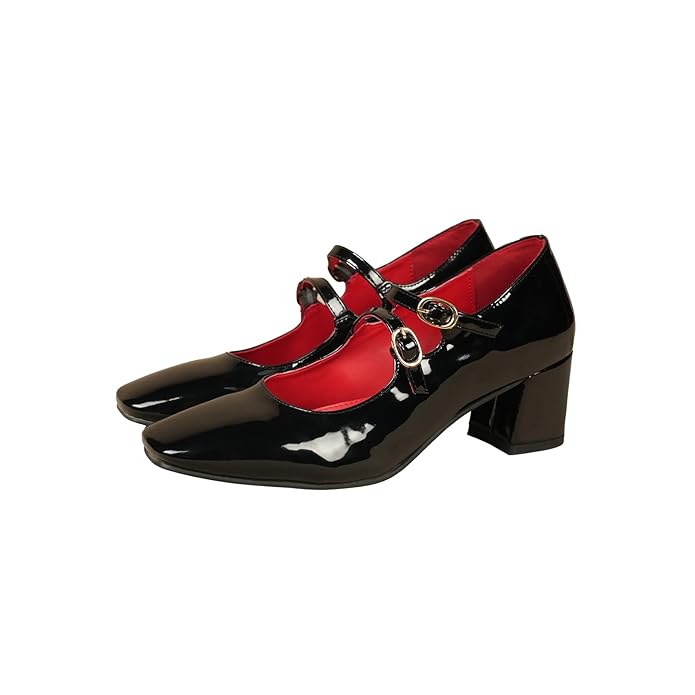 Theater Women Mary Jane Double Strap Block Heels India