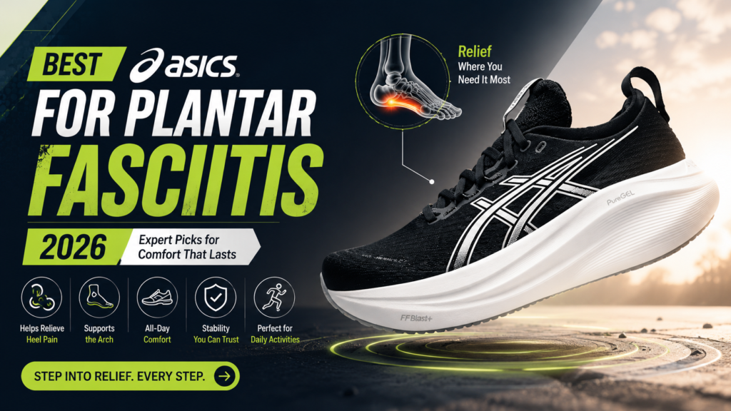 Best ASICS for plantar fasciitis — 10 models ranked 1 Best ASICS for plantar fasciitis 2026 — Gel-Nimbus 27, Gel-Kayano 31, GT-2000 13 and Gel-Contend 9 compared for heel pain relief