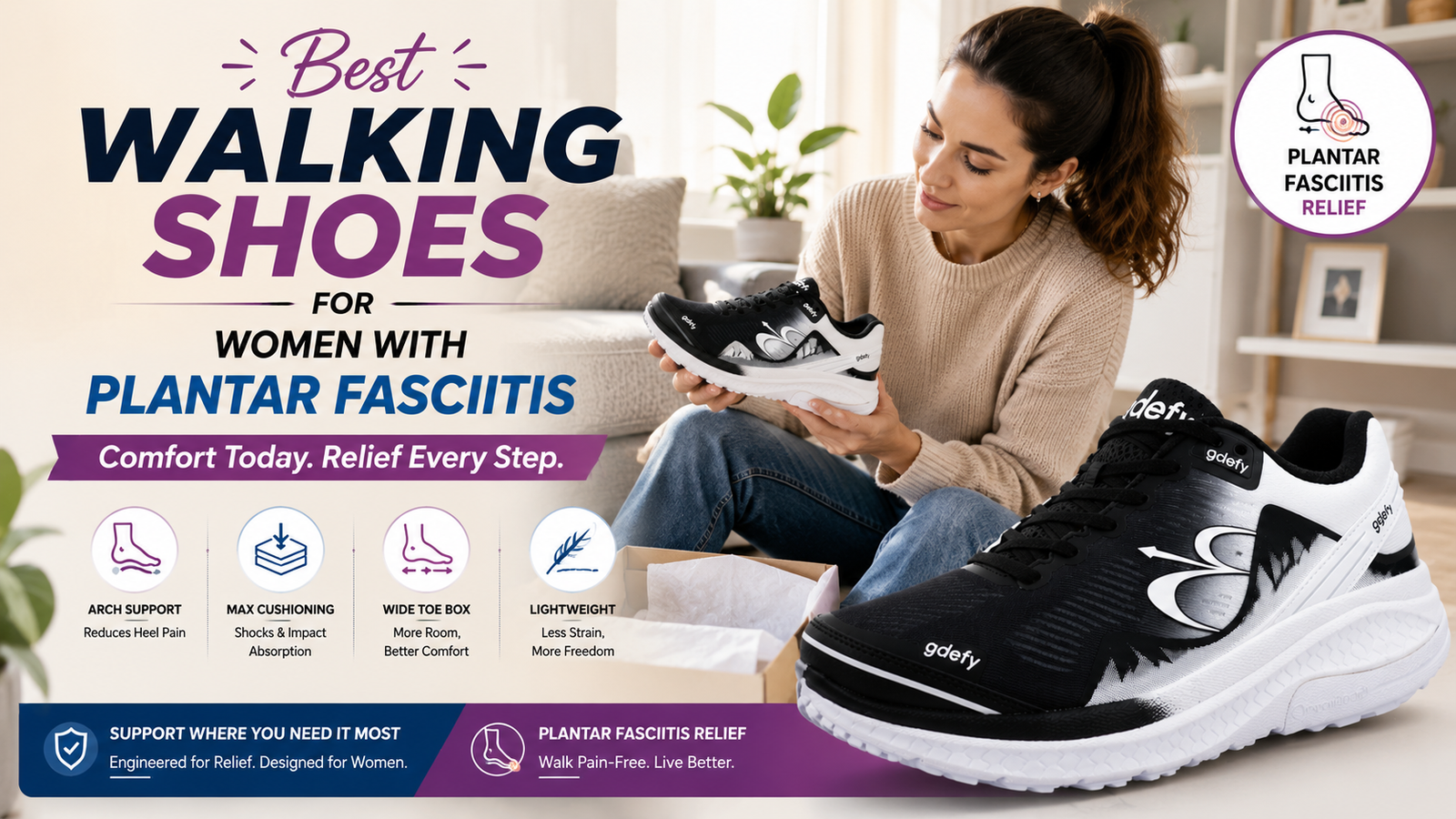 Best Walking Shoes for Women with Plantar Fasciitis (2026)