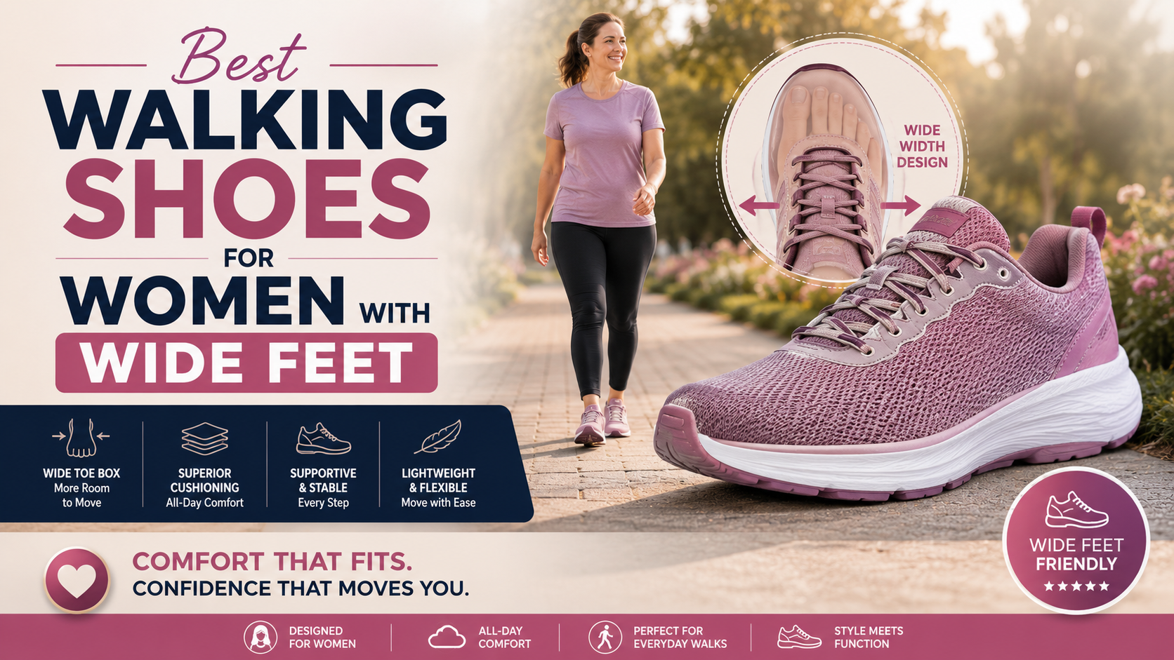 Best Walking Shoes for Women with Wide Feet 2026
