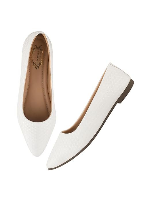 4. Shoetopia Women's Textured Ballet Flats – Best Budget Comfort