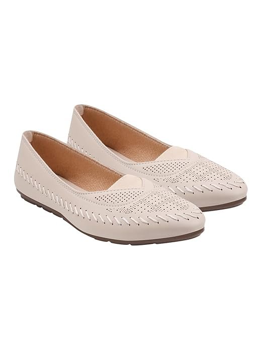 5. Shoetopia Laser-Cut Perforated Ballet Flats – Best Stylish Pick