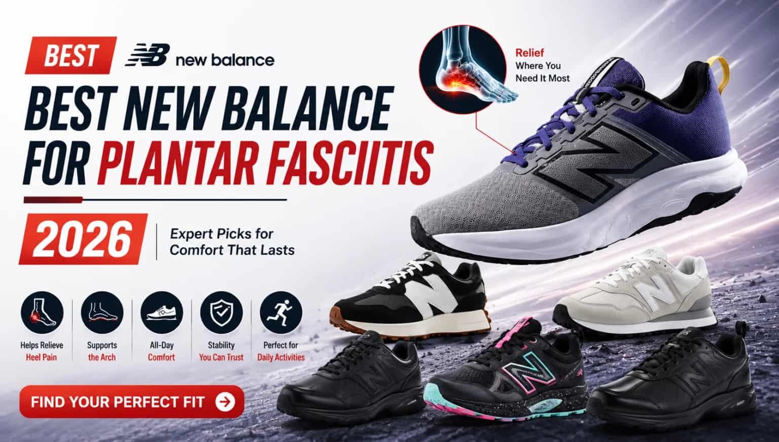 Best New Balance shoes for plantar fasciitis 2026