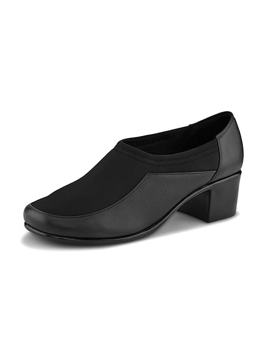 XE Looks Block Heel Shoes Buy XE Looks block heel formal shoes in black for women with cushioned footbed