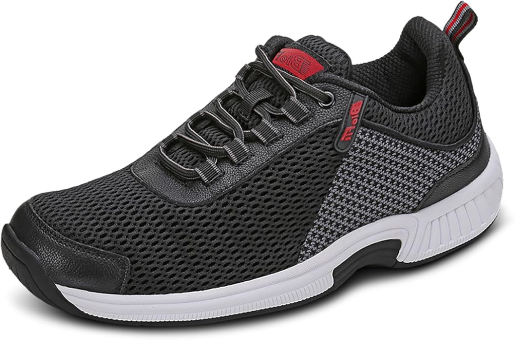 Orthofeet Men's Edgewater Stretch Knit Walking Sneaker - Best Premium Everyday Walker