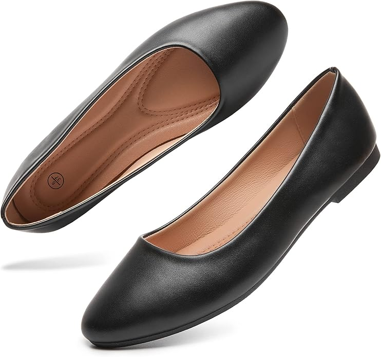 Hash Bubbie Women's Classic PU Leather Ballet Flats
