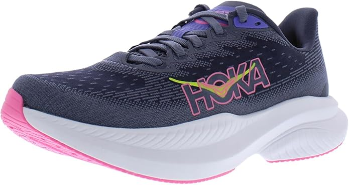 HOKA Men's Arahi in grey and charcoal with J-Frame medial post for men with overpronation and plantar fasciitis