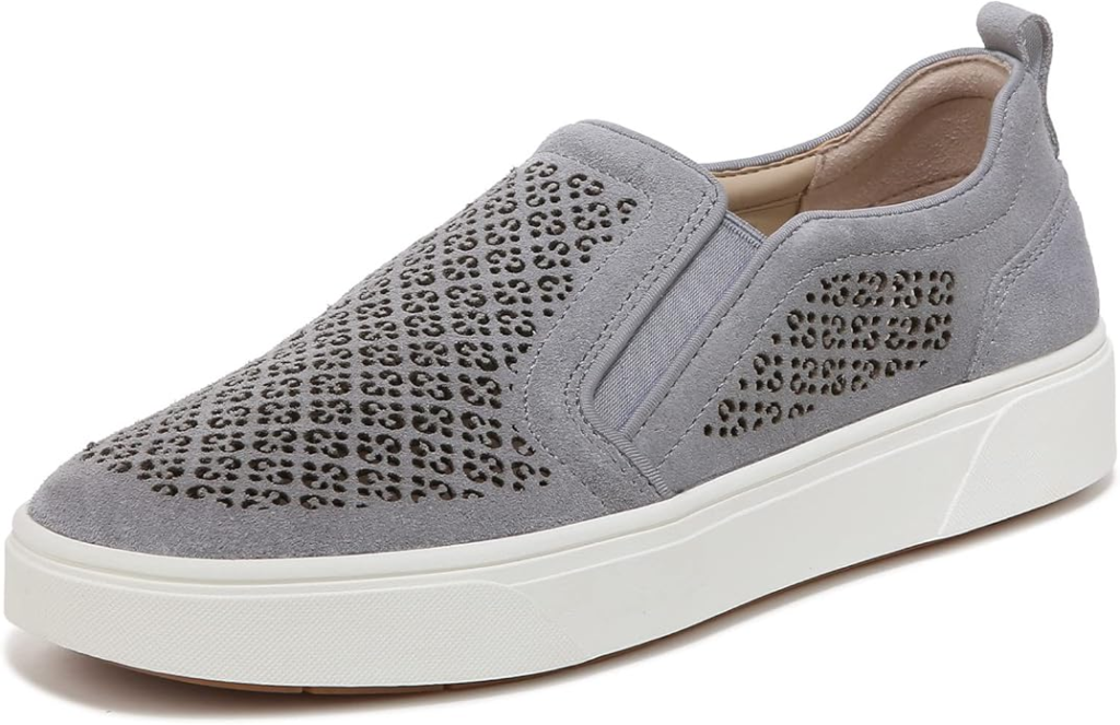 Best Vionic shoes for plantar fasciitis — 8 VIO MOTION models reviewed 7 Vionic Women's Kimmie Perf slip-on in slate suede with VIO MOTION technology for plantar fasciitis at budget price