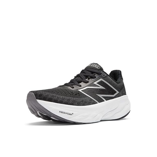 New Balance Kids' Fresh Foam X 1080 V14 lace-up running shoes with Fresh Foam X cushioning, breathable mesh upper, and lightweight comfort for young runners.