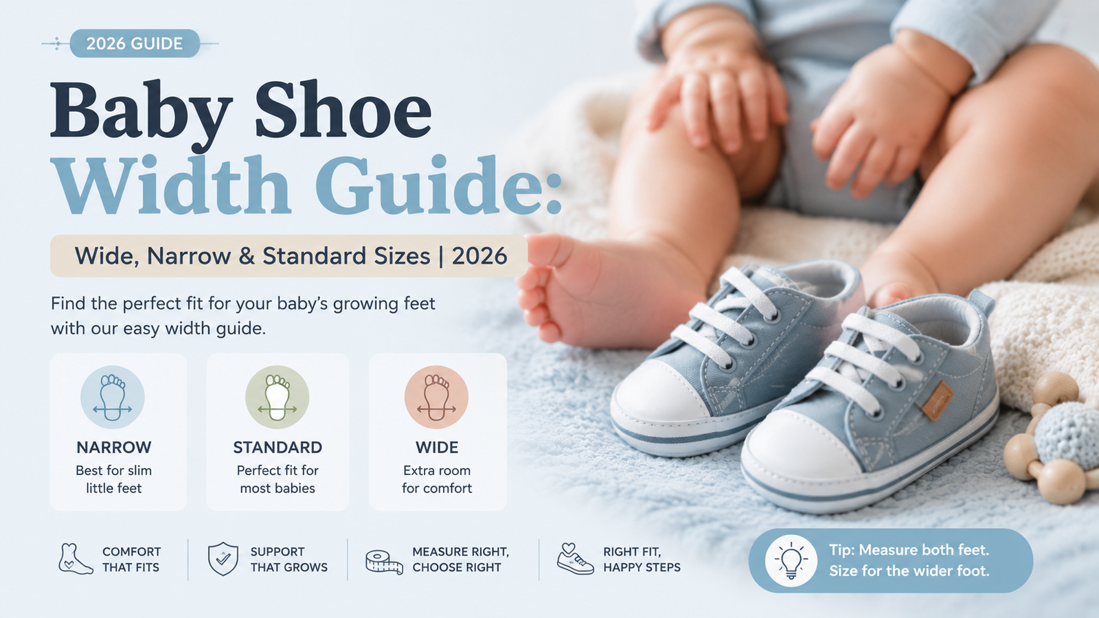 Baby Shoe Width Guide Wide, Narrow & Standard Sizes (2026)