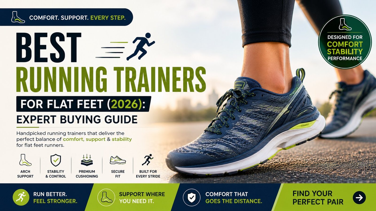 Best Running Trainers for Flat Feet (2026): Expert Buying Guide