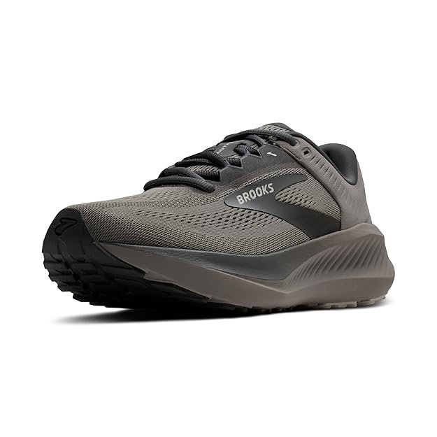 Brooks Men's Anthem 8 Neutral Running Shoe in Black with responsive cushioning for daily running and long-distance training.