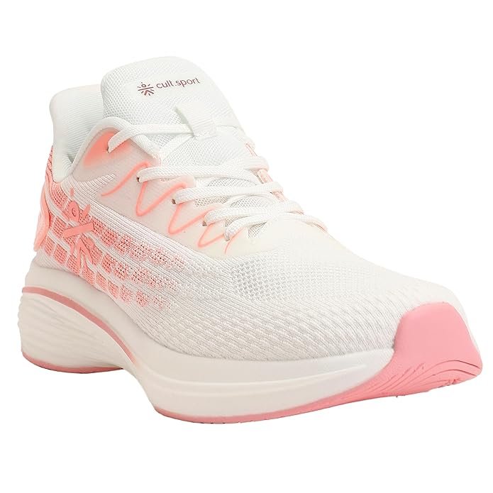 Buy CULT Active running shoes in white featuring breathable flyknit upper and enhanced cushioning for flat feet women