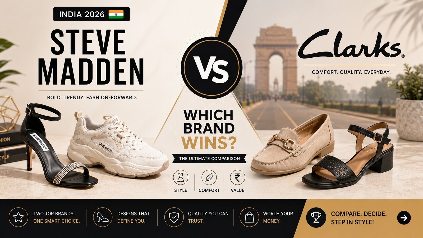Steve Madden vs Clarks Women's Shoes India 2026 – Which Brand Wins?