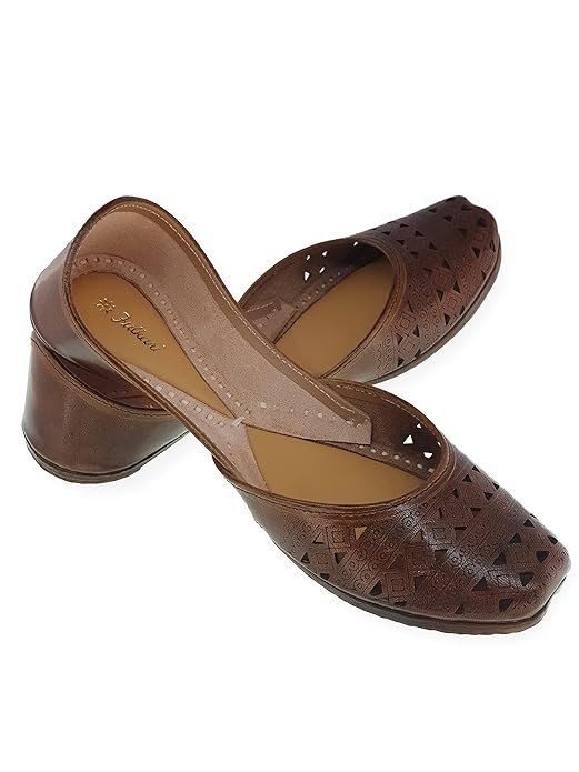 Fulkari Women Cutwork Casual Genuine Soft Leather Jutis Buy Fulkari leather jutis in tan for women with handcrafted ethnic design